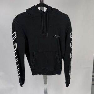 Off-White Black Hoodie with White Accents